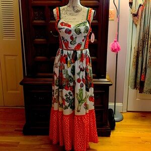 Cutest ITALIAN MAXI SUNDRESS NWT ROSELLA  Size 12